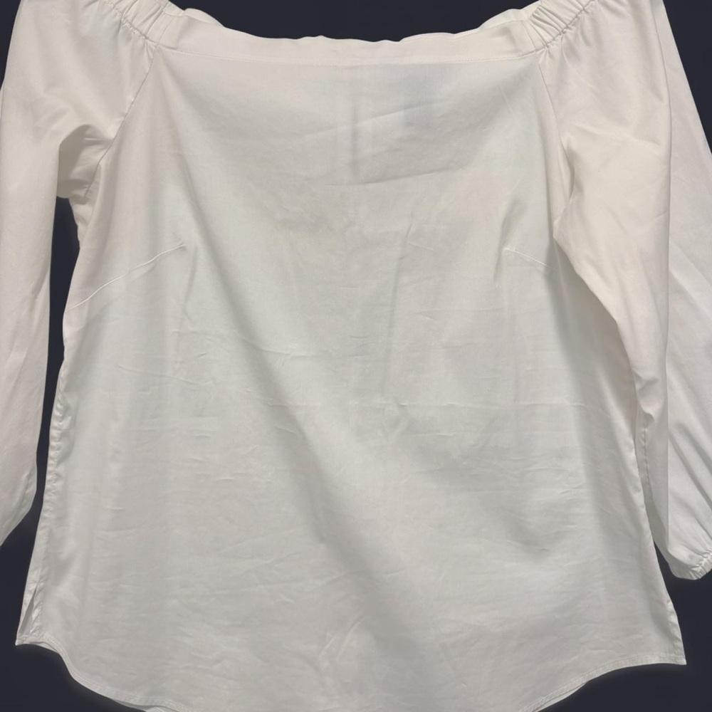 White House Black Market White Off-Shoulder Blouse